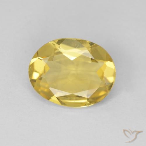 1.70ct Natural Light Golden-Yellow Beryl, Oval, VVS