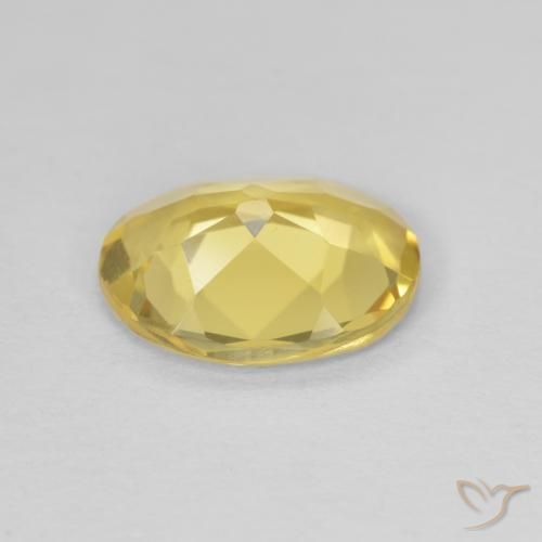 Beryl Gemstone in 9.7 x 7.6 mm Size for Sale, Beryl Stone in Light Golden-Yellow Color