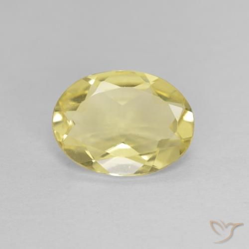 1.41ct Natural Light Yellow Beryl, Oval, VVS