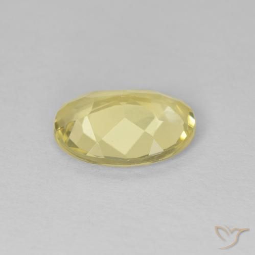 Beryl Gemstone in 9 x 7 mm (calibrated) Size for Sale, Beryl Stone in Light Yellow Color