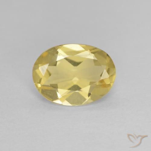 1.33ct Natural Light Yellow Beryl, Oval, VVS