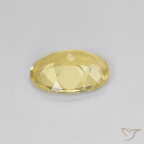 Beryl Gemstone in 9 x 6.7 mm Size for Sale, Beryl Stone in Light Yellow Color