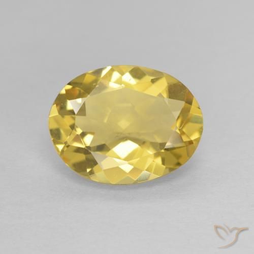 1.97ct Natural Light Golden-Yellow Beryl, Oval, VVS