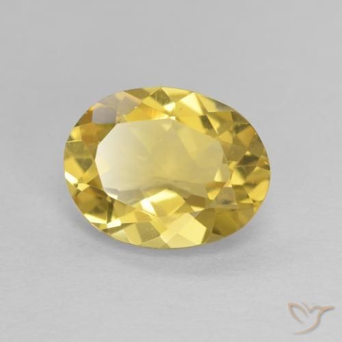1.97 ct Yellow Beryl Stone, Natural Beryl in Oval Facet Shape for Sale