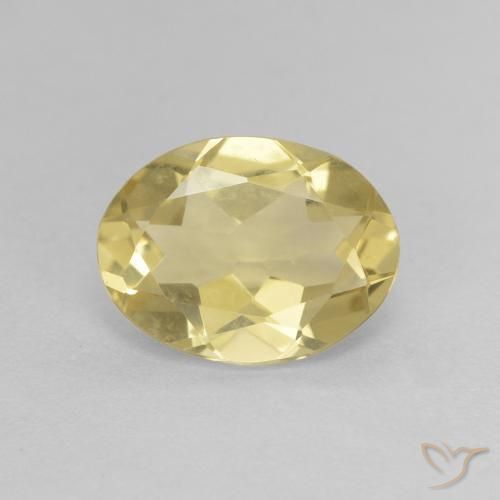 1.64ct Natural Light Golden-Yellow Beryl, Oval, VVS