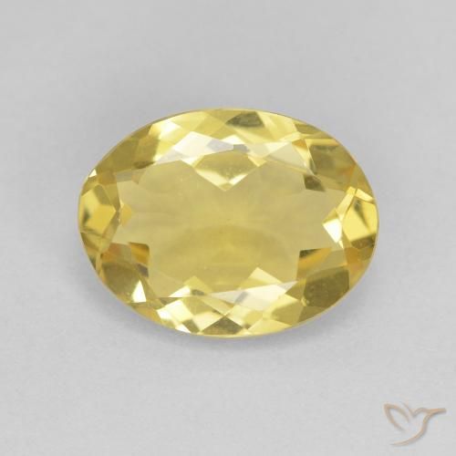 2.09ct Natural Light Gold Beryl, Oval, VVS