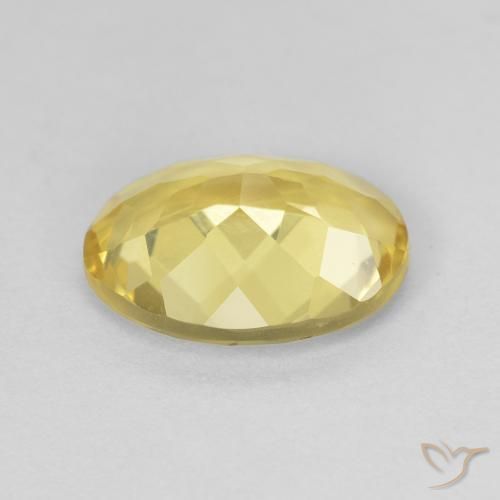 Beryl Gemstone in 10 x 8 mm (calibrated) Size for Sale, Beryl Stone in Light Gold Color