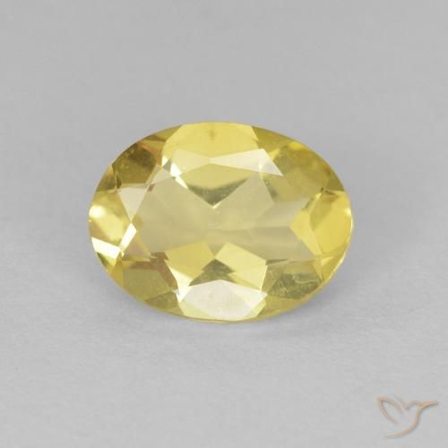 1.43ct Natural Light Yellow Beryl, Oval, VVS