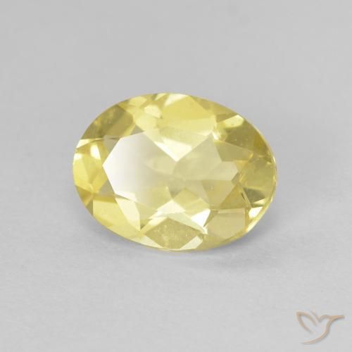 1.43 ct Yellow Beryl Stone, Natural Beryl in Oval Facet Shape for Sale