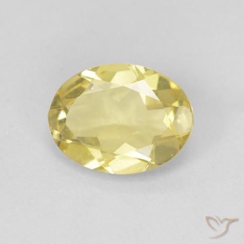 1.43ct Natural Light Gold Beryl, Oval, VVS