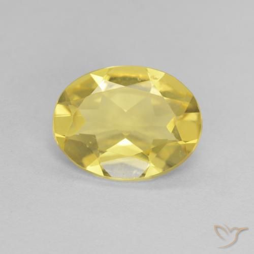 1.33 ct Yellow Beryl, 9 x 7 mm Oval Cut From Madagascar, Photo A