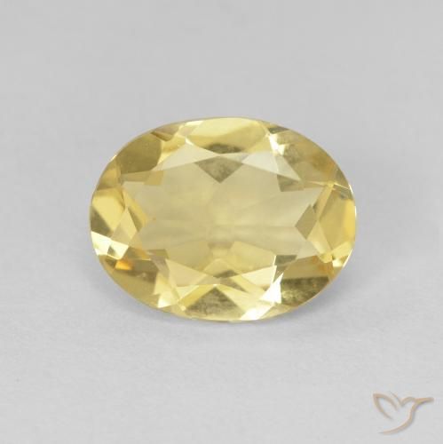 1.56ct Natural Light Gold Beryl, Oval, VVS