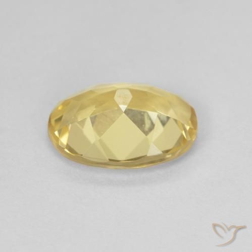 Beryl Gemstone in 9 x 7 mm (calibrated) Size for Sale, Beryl Stone in Light Gold Color