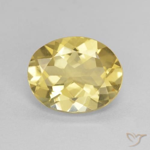2.15ct Natural Light Golden-Yellow Beryl, Oval, VVS