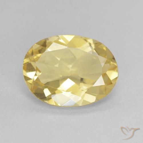 1.96ct Natural Light Golden-Yellow Beryl, Oval, VVS