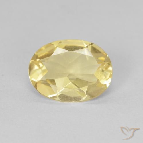 1.17ct Natural Light Gold Beryl, Oval, VVS
