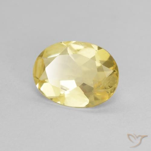 1.17 ct Yellow Beryl Stone, Natural Beryl in Oval Facet Shape for Sale