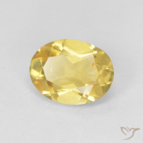 1.14ct Natural Light Gold Beryl, Oval, VVS-VS