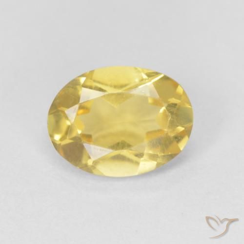 1.14 ct Yellow Beryl Stone, Natural Beryl in Oval Facet Shape for Sale