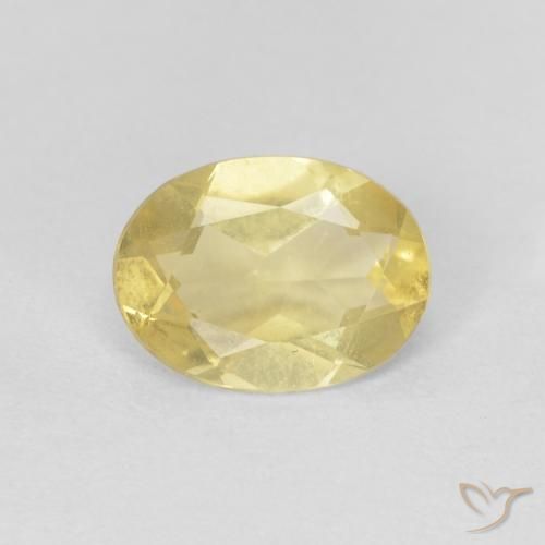 0.76ct Natural Light Gold Beryl, Oval, VS