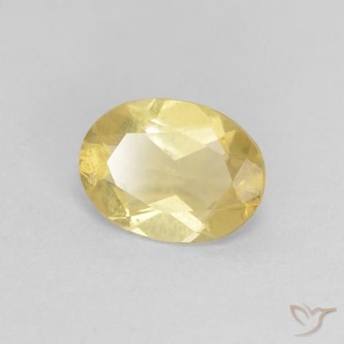 0.76 ct Yellow Beryl Stone, Natural Beryl in Oval Facet Shape for Sale