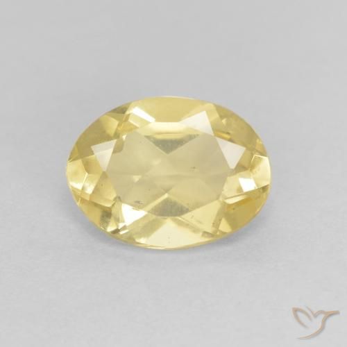 1.11ct Natural Light Golden-Yellow Beryl, Oval, VS
