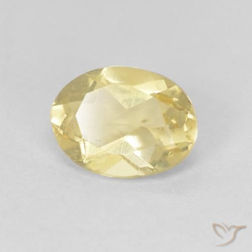 1.11 ct Yellow Beryl Stone, Natural Beryl in Oval Facet Shape for Sale