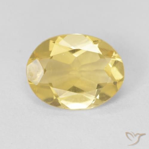 1.56ct Natural Light Gold Beryl, Oval, VS
