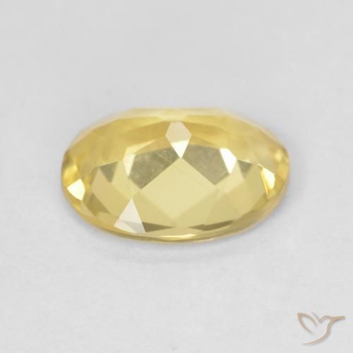 Beryl Gemstone in 9 x 7 mm (calibrated) Size for Sale, Beryl Stone in Light Gold Color