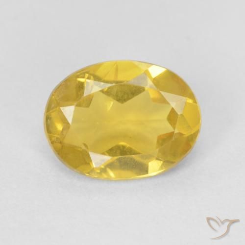 0.89ct Natural Light Golden-Yellow Beryl, Oval, VS