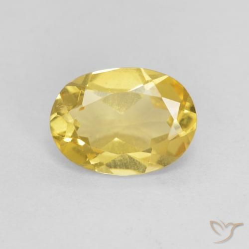 1.10ct Natural Light Gold Beryl, Oval, VS