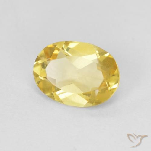 1.10 ct Yellow Beryl Stone, Natural Beryl in Oval Facet Shape for Sale