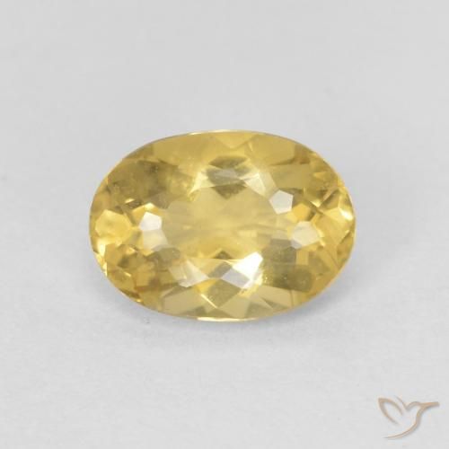 0.69ct Natural Light Golden-Yellow Beryl, Oval, VS