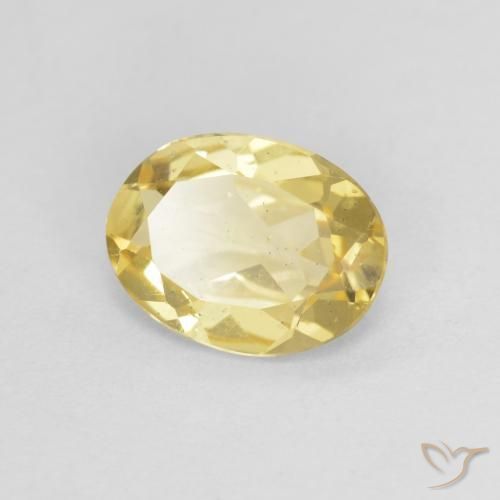 1.00 ct Yellow Beryl Stone, Natural Beryl in Oval Facet Shape for Sale