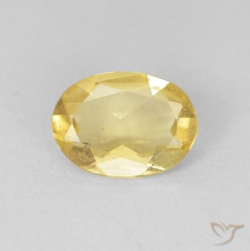 0.90ct Natural Light Gold Beryl, Oval, VS
