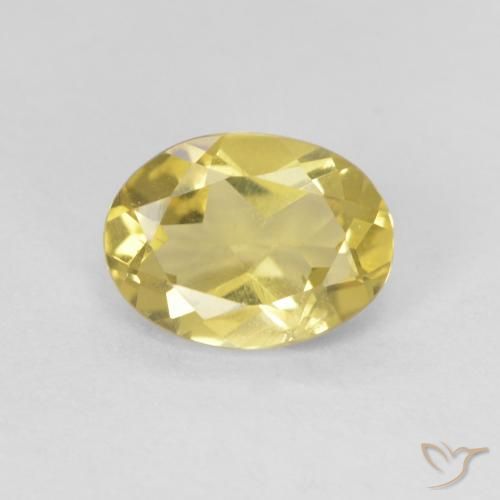 1.13ct Natural Light Gold Beryl, Oval, VS