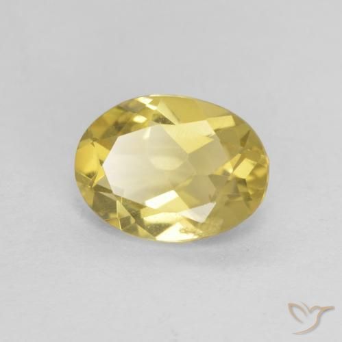 1.13 ct Yellow Beryl Stone, Natural Beryl in Oval Facet Shape for Sale