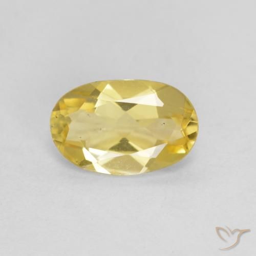 0.54ct Natural Light Gold Beryl, Oval, VS