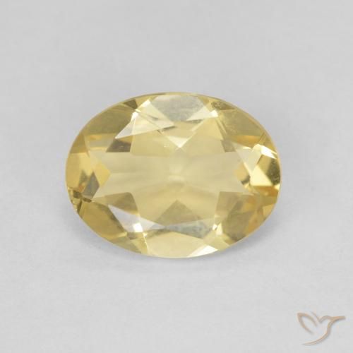 1.57ct Natural Light Gold Beryl, Oval, VVS-VS