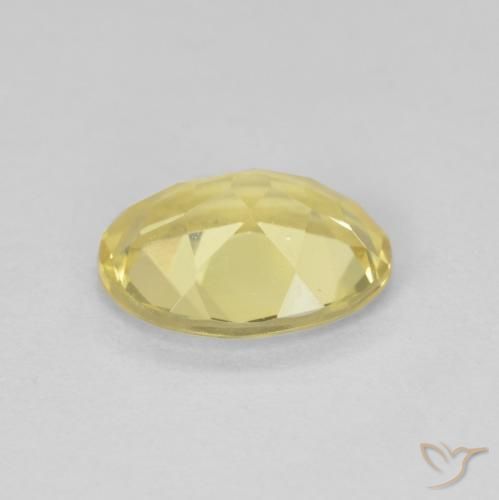 Beryl Gemstone in 9 x 7 mm (calibrated) Size for Sale, Beryl Stone in Light Gold Color