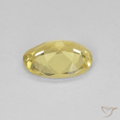 Beryl Gemstone in 9 x 7 mm (calibrated) Size for Sale, Beryl Stone in Light Gold Color