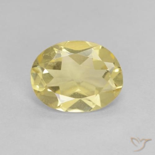 1.54ct Natural Light Golden-Yellow Beryl, Oval, VVS-VS