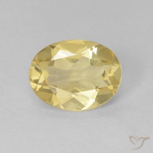 1.68ct Natural Light Yellow Beryl, Oval, VVS-VS