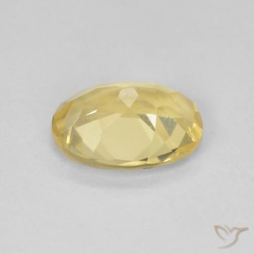 Beryl Gemstone in 9 x 7 mm (calibrated) Size for Sale, Beryl Stone in Light Yellow Color