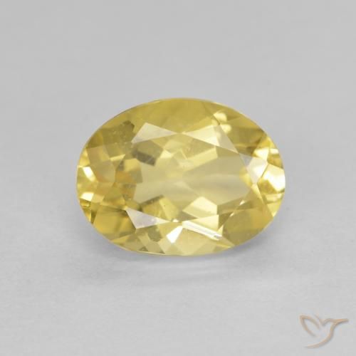 1.73ct Natural Light Golden-Yellow Beryl, Oval, VVS-VS