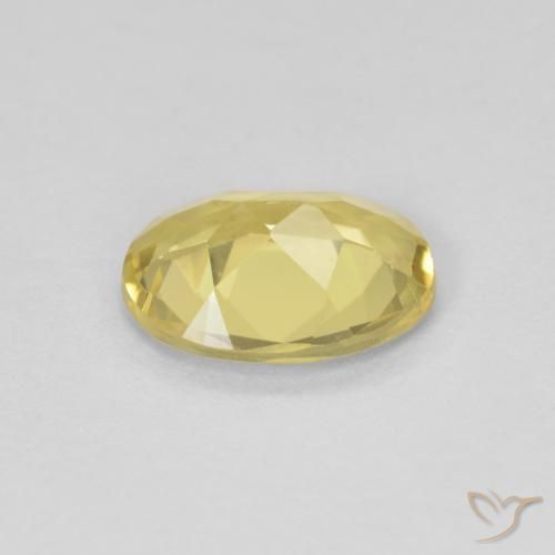 Beryl Gemstone in 9 x 7 mm (calibrated) Size for Sale, Beryl Stone in Light Golden-Yellow Color