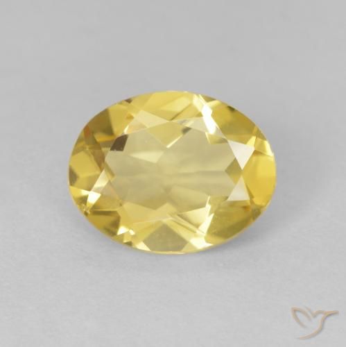 1.74ct Natural Light Golden-Yellow Beryl, Oval, VVS-VS