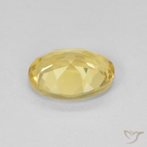 Beryl Gemstone in 9 x 7 mm (calibrated) Size for Sale, Beryl Stone in Light Golden-Yellow Color