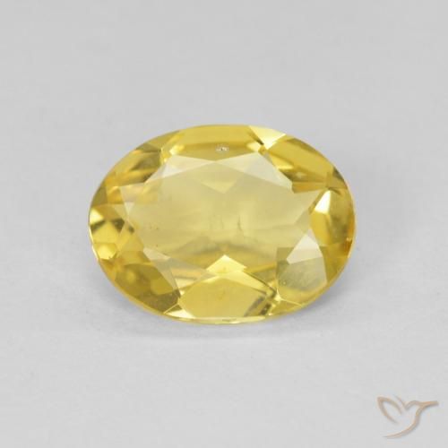 1.31ct Natural Light Gold Beryl, Oval, VS