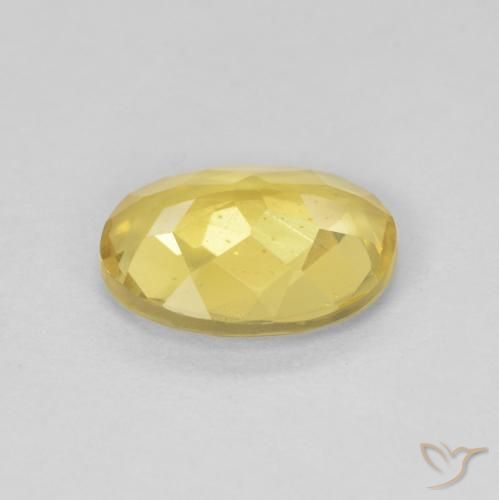 Beryl Gemstone in 9 x 7 mm (calibrated) Size for Sale, Beryl Stone in Light Golden-Yellow Color